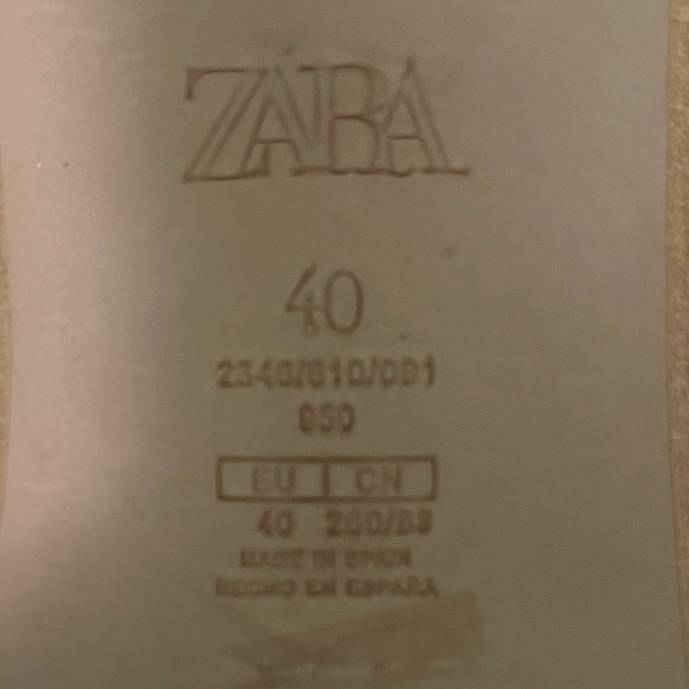 Zara Ankle Wrap Gold Block Heeled Sandal Size 40 - Picture 14 of 14